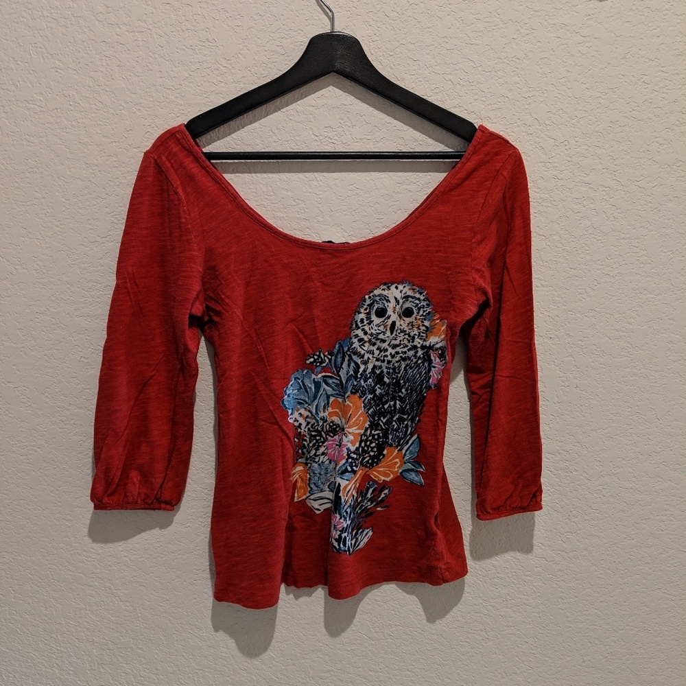 Anthropologie Owl Top